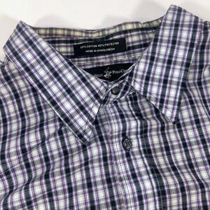 Beverly Hills Police Club Mens Shirt Size 3XLB Plaid‎ Long Sleeve Casual